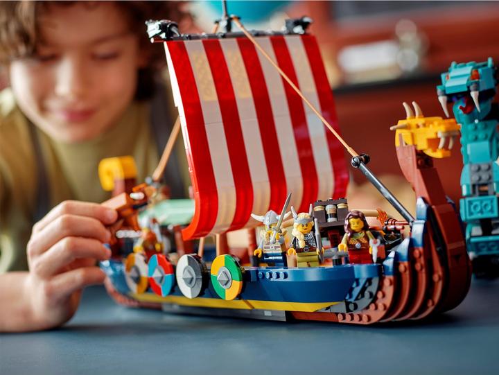 Produktbild LEGO Wikingerschiff mit Midgardschlange (31132, LEGO Creator 3-in-1)