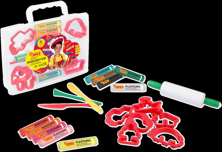 Produktbild Jovi Plastilin mit Zubehör + Formen + Werkzeuge Koffer