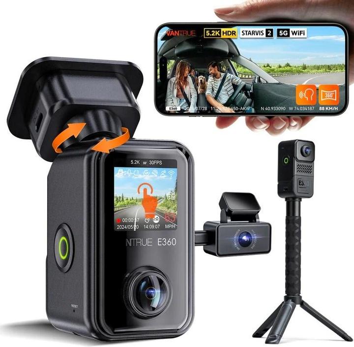Vantrue E360 ACE LTE 3CH (Wi-Fi, Built-in microphone, GPS receiver, Accelerometer, Built-in display, Full HD)
