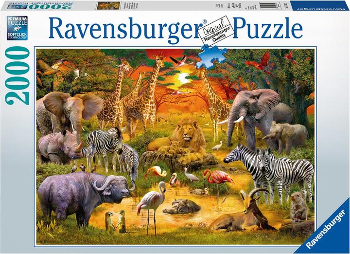 Produktbild Ravensburger Versammlung am Wasserloch (2000 Teile)