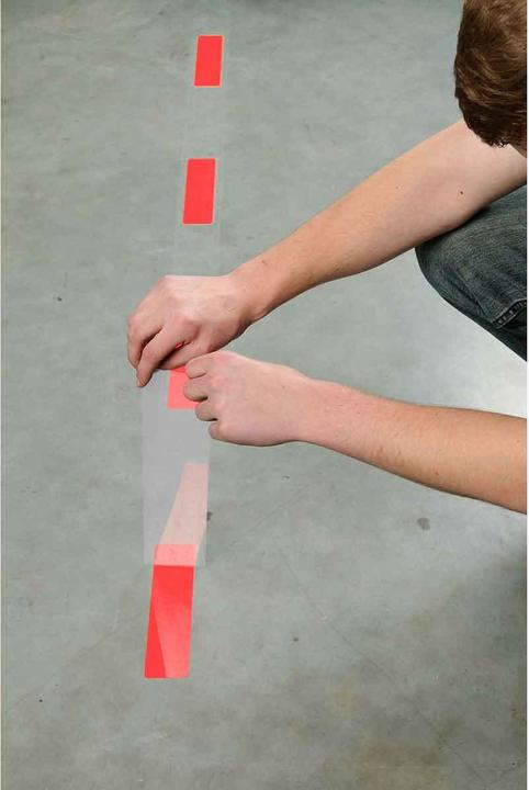 Actual product image Brady ToughStripe Pre-spaced shapes