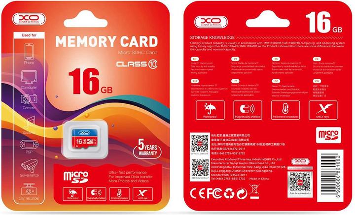 Immagine prodotto xO memory card 16GB microSDHC cl. 10 (16 GB, microSDHC)
