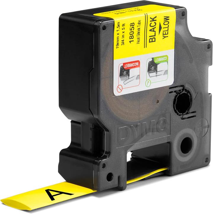 Actual product image Dymo Schrumpfschlauch-Kabeletiketten (19 mm x 1,5 m) (1.90 cm, Yellow)