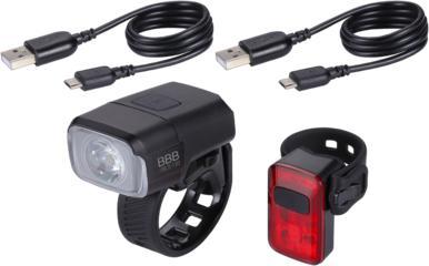 Actual product image BBB Bike light Nano Strike 400 Combo light set (400 lm, 20 lm)
