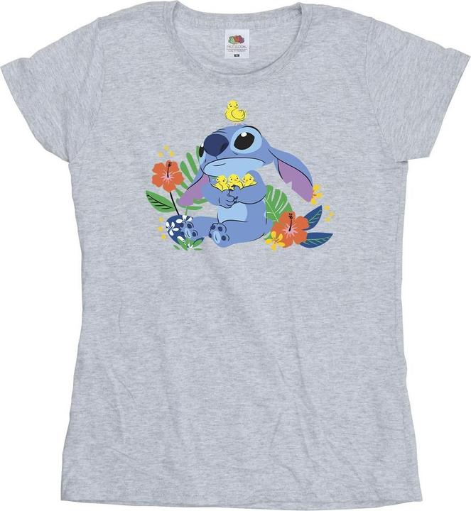 Actual product image Disney Womens/Ladies Lilo & Stitch Birds Cotton T-Shirt (L)