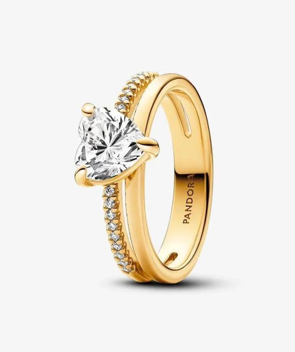 Produktbild Pandora Doppelband Herz Ring (56, Stahl)