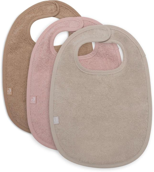 Jollein Lätzchen Frottee 3er Set Wild Rose/Nougat/Biscuit 27 x 37 cm