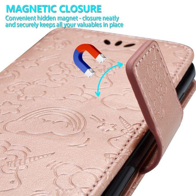 Produktbild MU Style Magnetische Lederhülle mit Einhorn Muster (Samsung Galaxy A8 (2018))