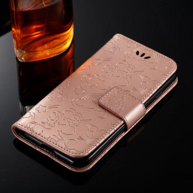 Produktbild MU Style Magnetische Lederhülle mit Einhorn Muster (Samsung Galaxy A8 (2018))