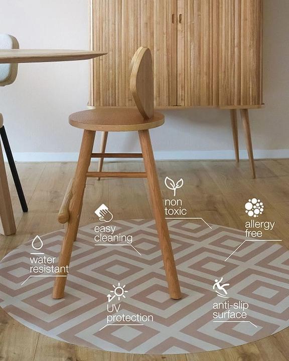 Produktbild Eeveve Runde Bodenschutzmatte für Kinder «Modern Blocks - Sand»