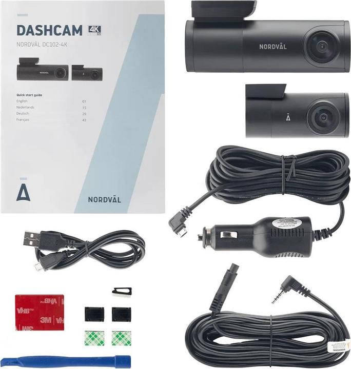 Immagine prodotto Nordval DC102-4K (Ricevitore GPS, WiFi, Accelerometro, Microfono incorporato, Visione notturna, 4K)