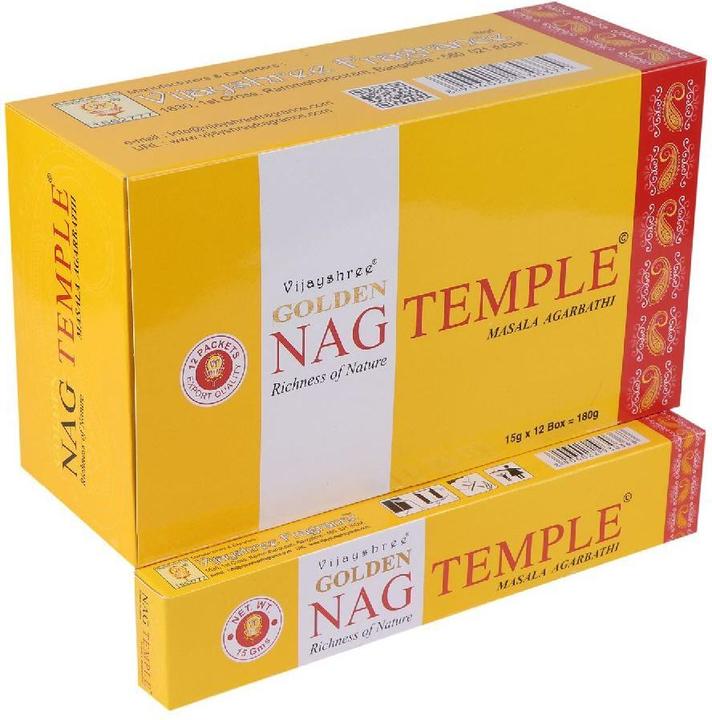 Produktbild Zenvol Golden Nag Temple Räucherstäbchen (1 Schachtel)