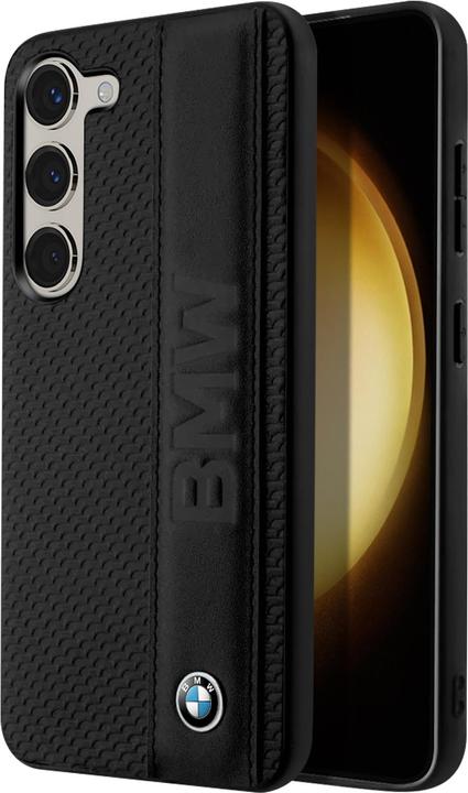 Image du produit BMW BMHCS23S22RDPK S23 S911 czarny/black hardcase Leather Textured & Stripe (Samsung Galaxy S23)