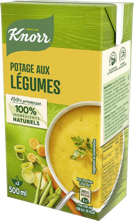 Actual product image Knorr Vegetable soup combi block, soup with broccoli, carrots & leeks, ready meal to heat up (500 ml)