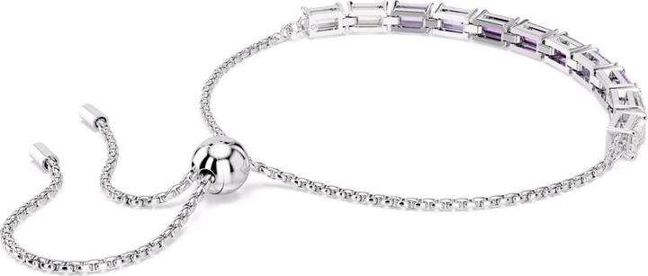 Actual product image Swarovski Matrix Armband Baguette Schliff Violett (24 cm, Swarovski Metal)