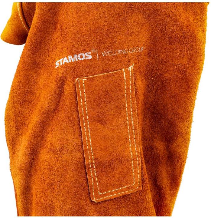 Actual product image Stamos Welders Sleeves - cow split leather - 70/57 x 16/26 cm