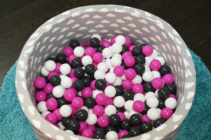 Actual product image Knorrtoys Ball pool soft - "Grey white clouds" - 300 balls cream/grey/rose