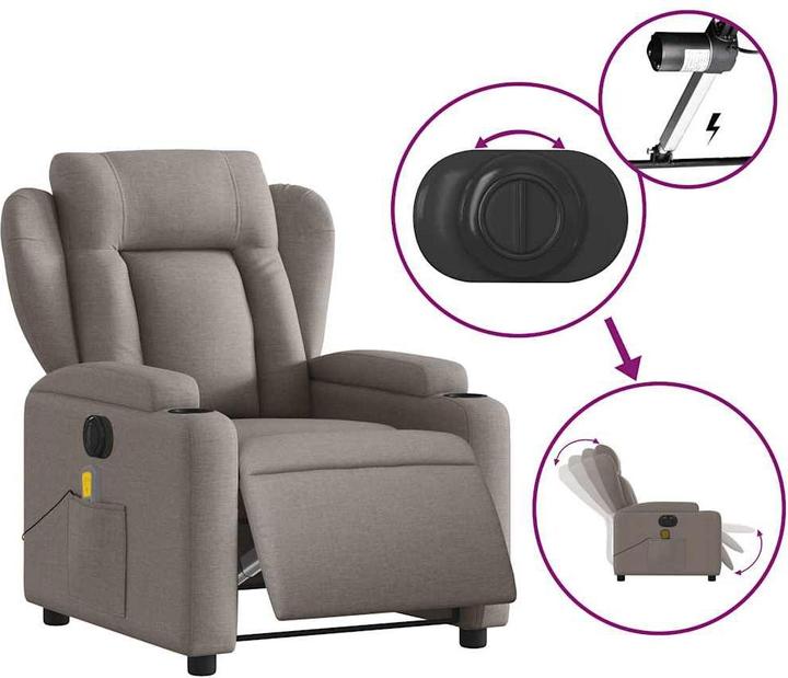 Produktbild VidaXL Massagesessel Elektrisch Stoff