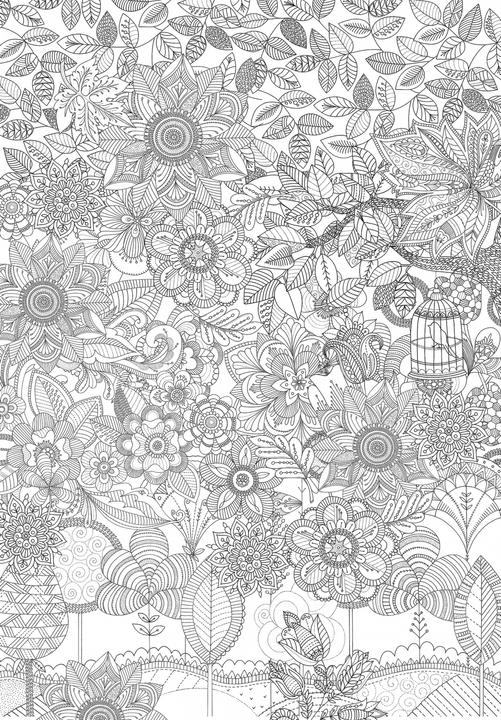 Produktbild Idena Ausmalposter Blumen und Garten
