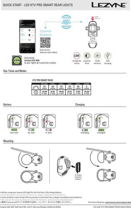 Produktbild Lezyne KTV Drive / KTV Pro Smart Pair (200 lm, 10 lm)