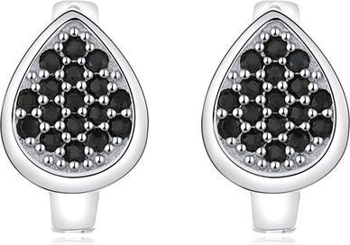 Produktbild Moiss Glittering silver earrings withack zircons E0000210 (L)