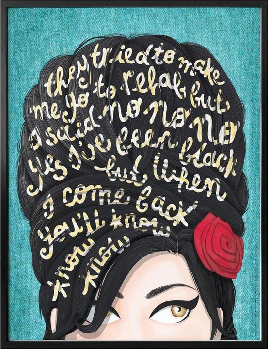 Produktbild Trenddeko Tohmé - Amy Winehouse: Rehab (80 x 100 cm)