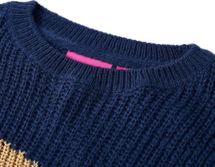 Image du produit VidaXL Pullover enfant tricoté Bleu marine 92,Composition : 67 % Acrylique (92)