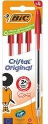 Produktbild Bic Kugelschreiber Cristal Original Rot (Rot, Transparent, 4 x)