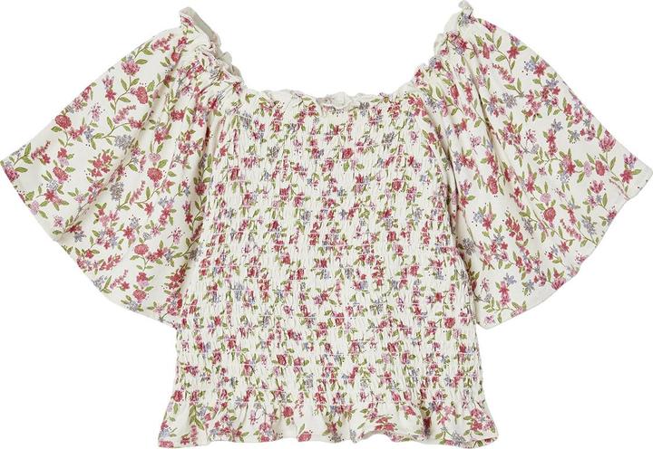 Actual product image Vertbaudet Gesmoktes Mädchen T-Shirt mit Blumen (104)