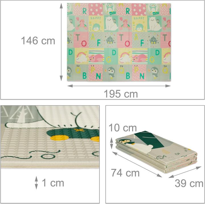 Image du produit Relaxdays Tapis de jeu (195 x 146 x 1 cm)
