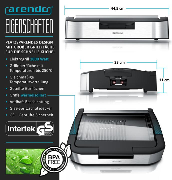 Actual product image Arendo Gourmet table grill