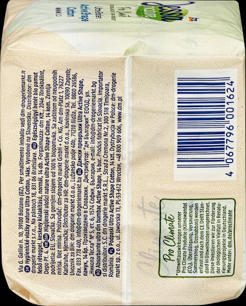 Produktbild dm Jessa Ultra-Binden Nature Active Shape (Damenbinden)