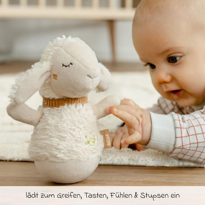 Actual product image Fehn Rasseln & Greiflinge Steh-auf-Figur NATUR - Schaf