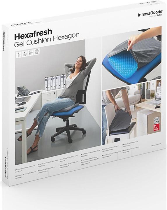 Produktbild InnovaGoods Wabenförmiges Silikongelkissen (37 x 39 x 3 cm)