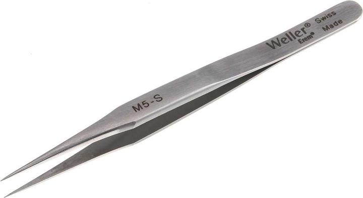 Actual product image Weller Erem Erem Stainless Steel Tweezers, Tip Straight, Pointed, 80 mm