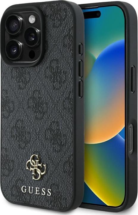 Produktbild Guess HC PU 4G Small 4G Classic Case für Apple iPhone 16 Pro Max - black (Apple iPhone 16 Pro Max)