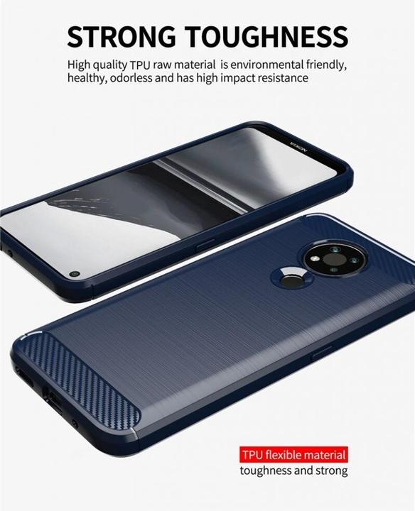 Actual product image Screenguard Nokia 3.4 Cover Carbon Brushed Soft TPU (Nokia 3.4)