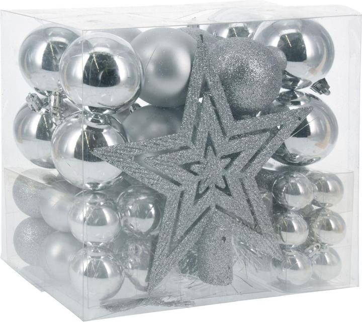 Weihnachtskugeln Set mit Spitze (54 -teilig)