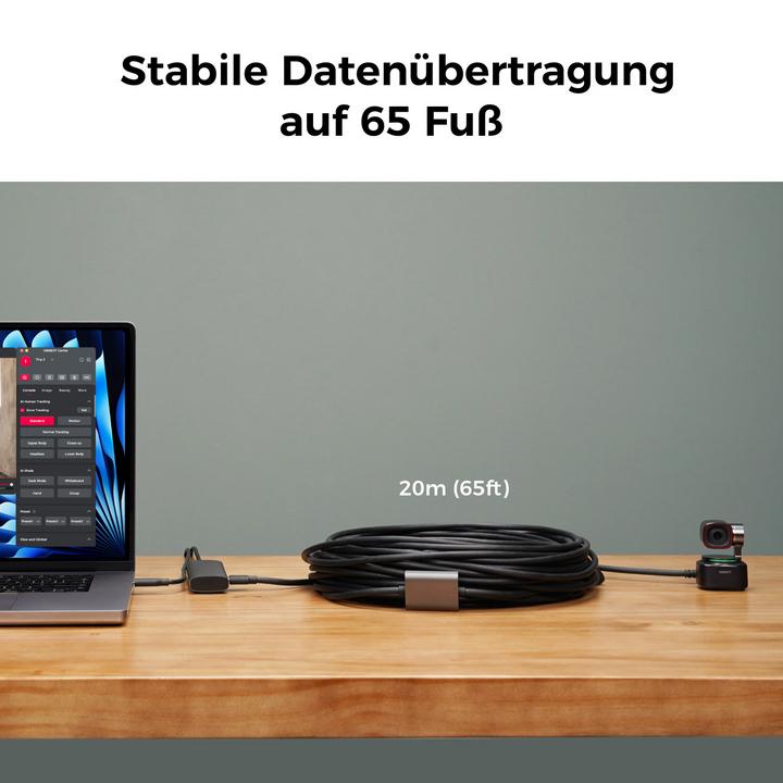 Produktbild Obsbot 20m (65ft) USB-A to USB-C 3.0 Cable (20 m, USB 3.0)