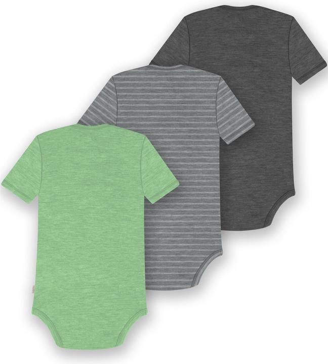 Immagine prodotto Normani Set di 3 body baby in merino a maniche corte "Tauranga" - 9299 (56)