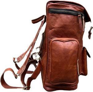 Actual product image Only-Bags.Store Leather Backpack, Travel Backpack Rucksack, Brown Leather Roll Top Backpack, Laptop Bag, Unisex