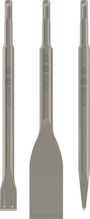 Immagine prodotto Bosch Professional Zubehör Set di scalpelli da 3 pezzi, SDS plus, 0/20/40 mm (250 mm)