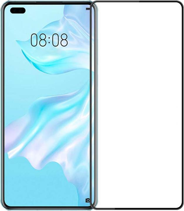 Image du produit PhoneLook 3D Tempered Glass Vitre de protection d'écran intégrale verre trempé avec bords noirs (1 pièce(s), Huawei P40)