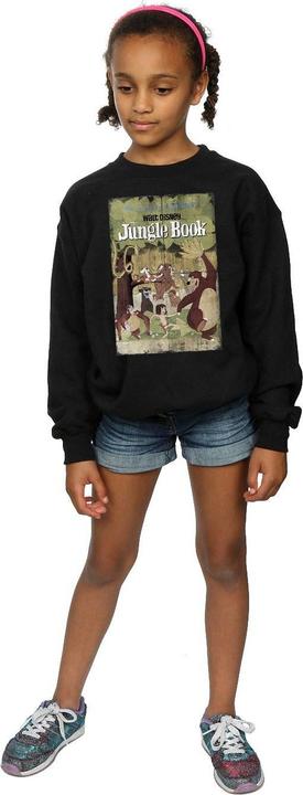 Actual product image Disney Girls The Jungle Book Retro Poster Sweatshirt (140, 146)