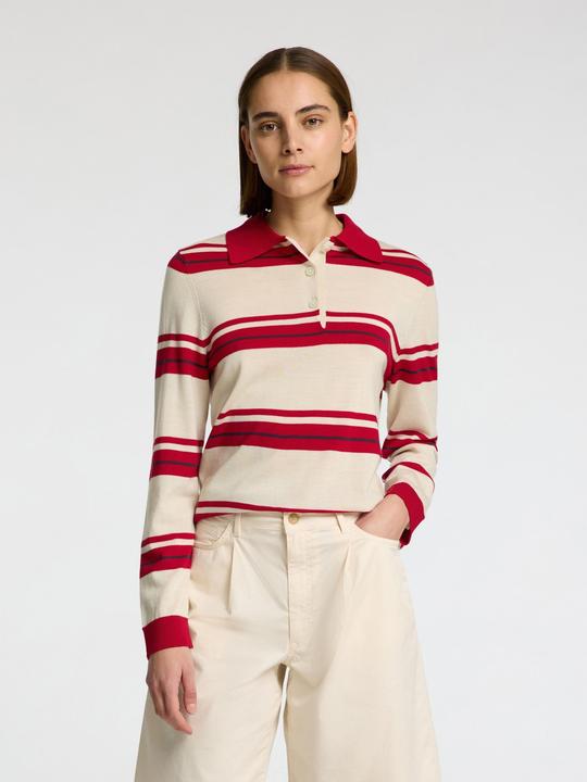 Produktbild Selected Femme 100% Merinowoll Langarm-Poloshirt (S)
