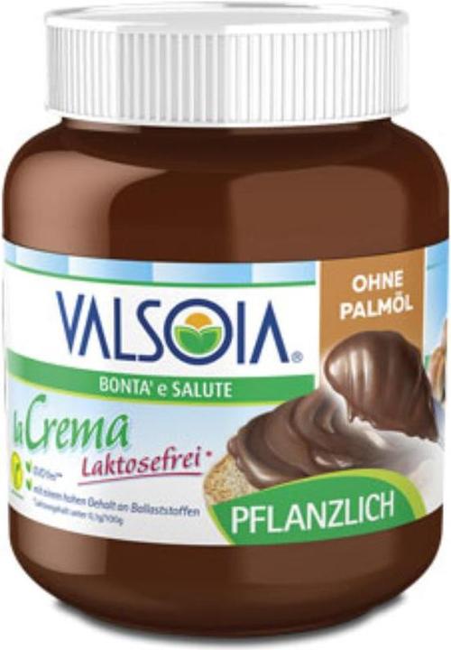 Valsoia La Crema Schokoladen-Haselnuss-Creme Brotaufstrich ohne Palmöl (400 g)