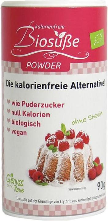 Produktbild Biosüsse Puderzucker aus Erythrit Streuer Bio (90 g)