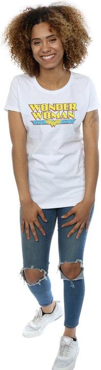 Actual product image Womens/Ladies Wonder Woman Crackle Logo Cotton T-Shirt (L)