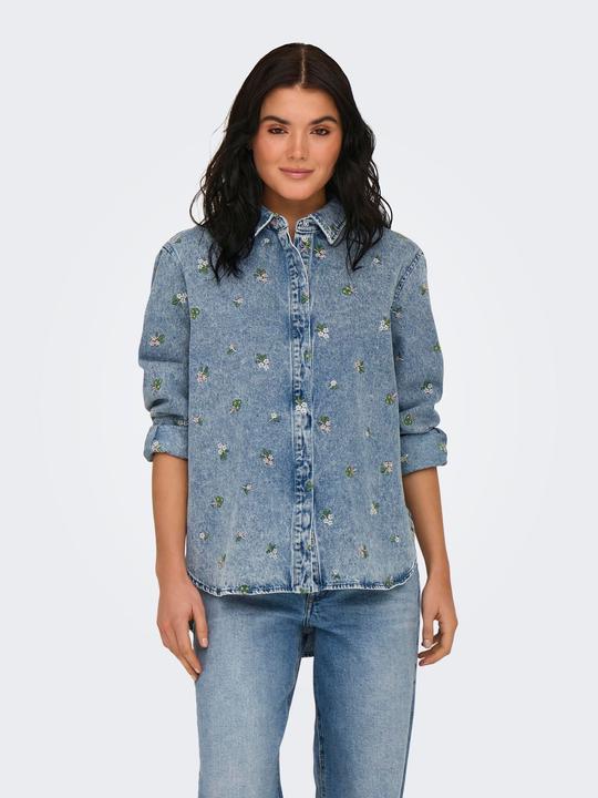 Image du produit Only Onlvera L/S Flower Emb Shirt Dnm Yor (XS)
