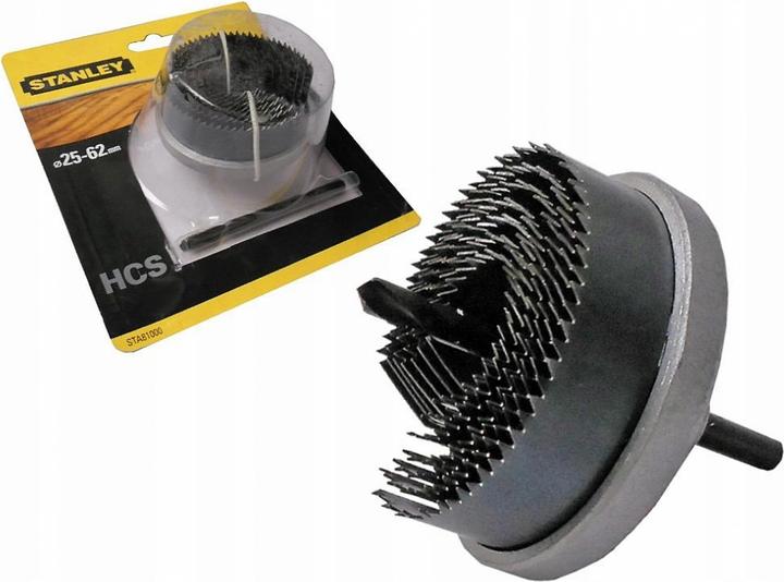 Produktbild Stanley 7 brocas de campana de acero al carbono para madera (25, 32, 38, 45, 50, 56, 62 mm)